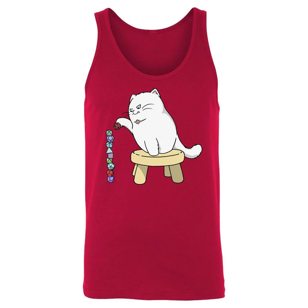 Cat Stacking Dice Unisex Jersey Tank - Red - 11