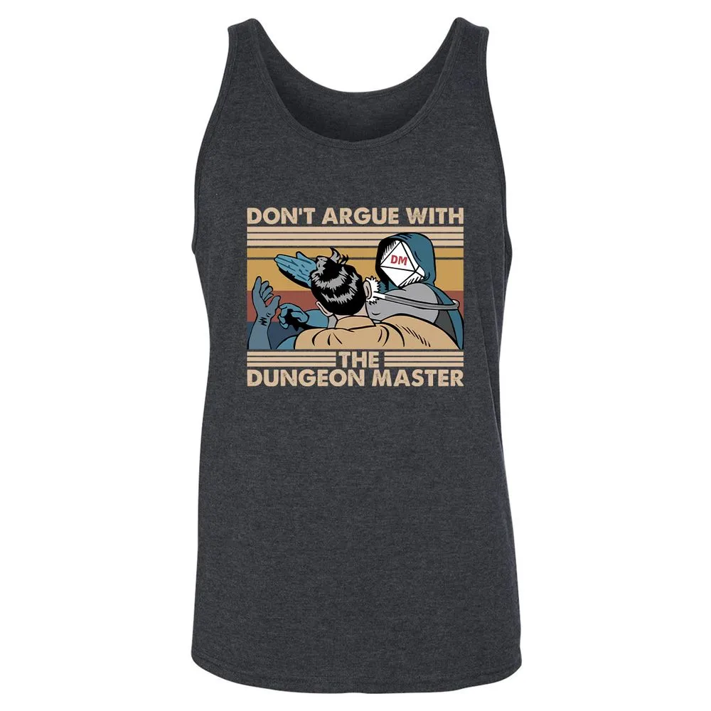 Don't Argue With The DM Unisex Jersey Tank - Dark Grey Heather - 6