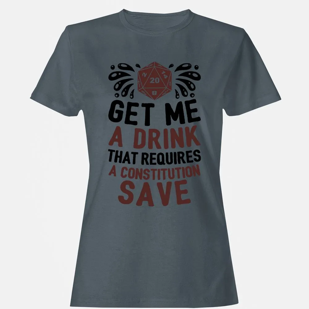 Get Me A Drink Women's T-Shirt - Charcoal - 3