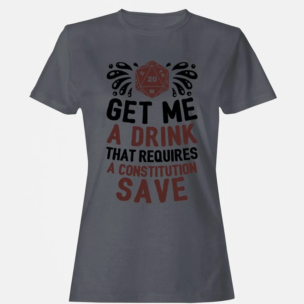 Get Me A Drink Women's T-Shirt - Dark Heather - 5