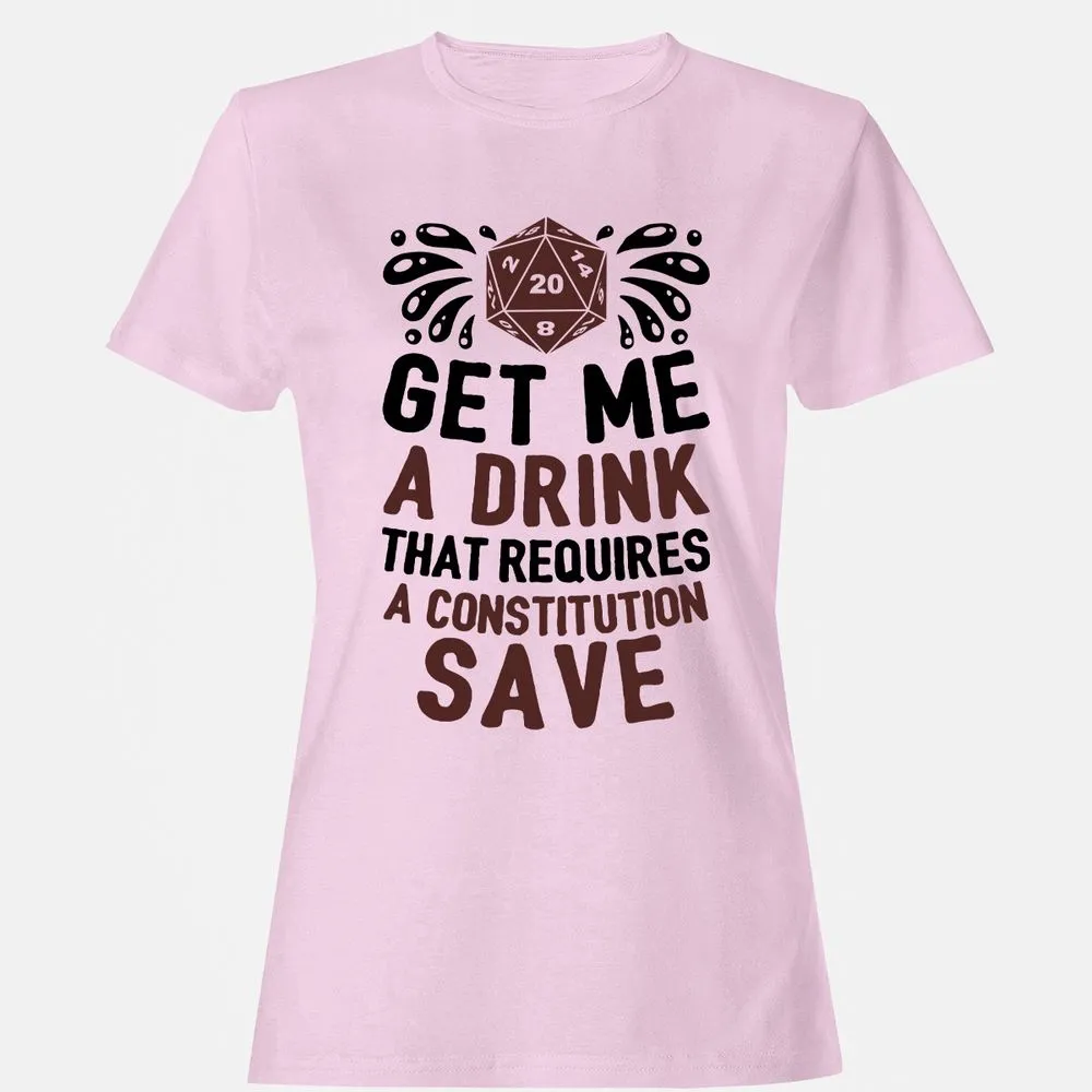 Get Me A Drink Women's T-Shirt - Light Pink - 9