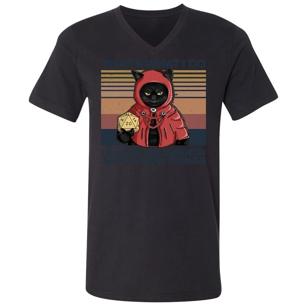 I Master The Dungeons Unisex V-Neck T-Shirt - Black - 16
