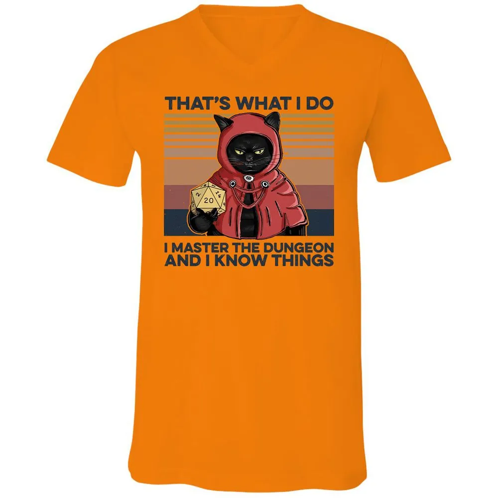 I Master The Dungeons Unisex V-Neck T-Shirt - Orange - 11