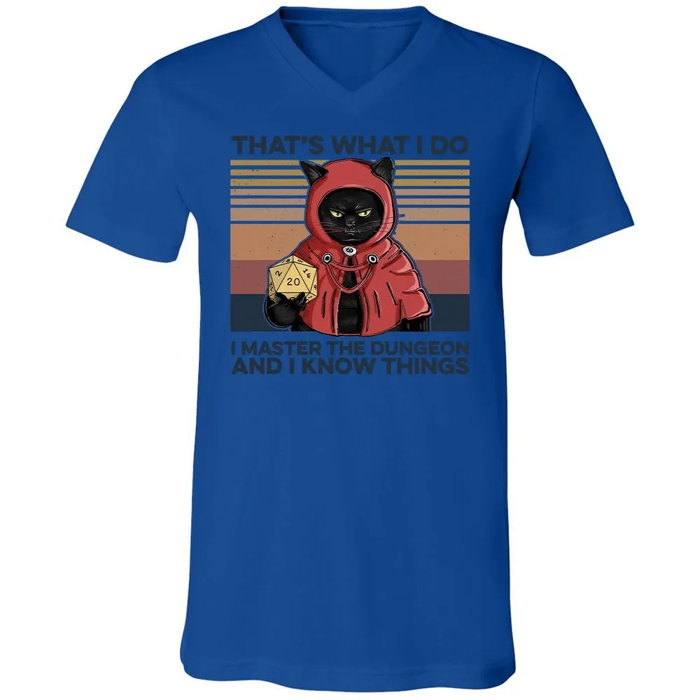 I Master The Dungeons Unisex V-Neck T-Shirt - True Royal - 4