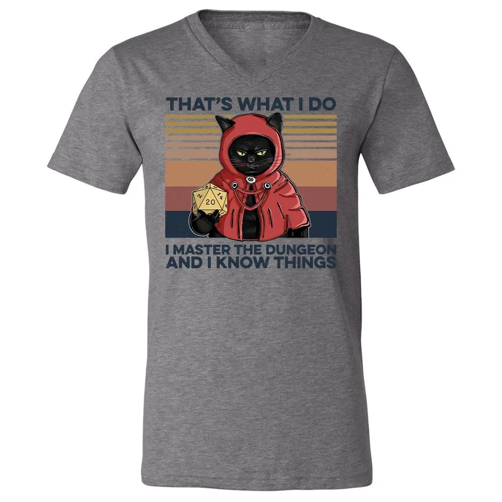 I Master The Dungeons Unisex V-Neck T-Shirt - Deep Heather - 13