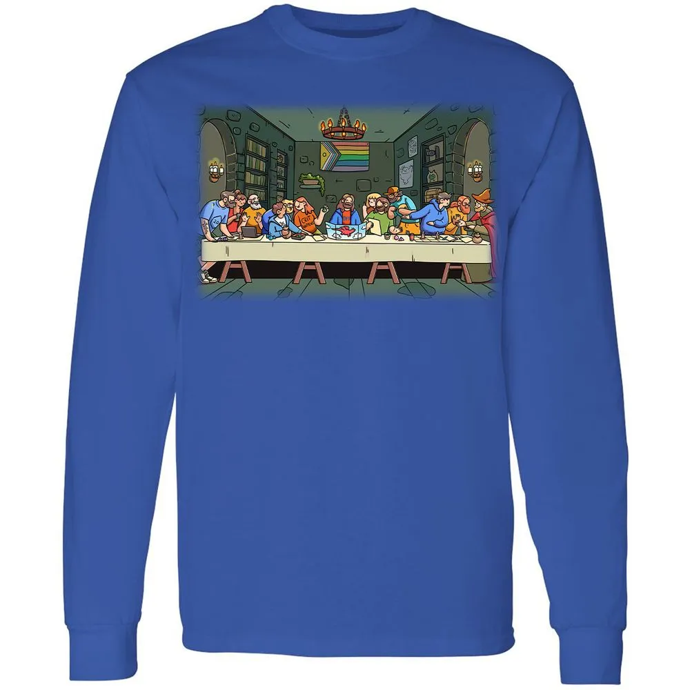 DnD Characters Pride Themed The Last Supper Shirt Long Sleeve T-Shirt - Royal - 8