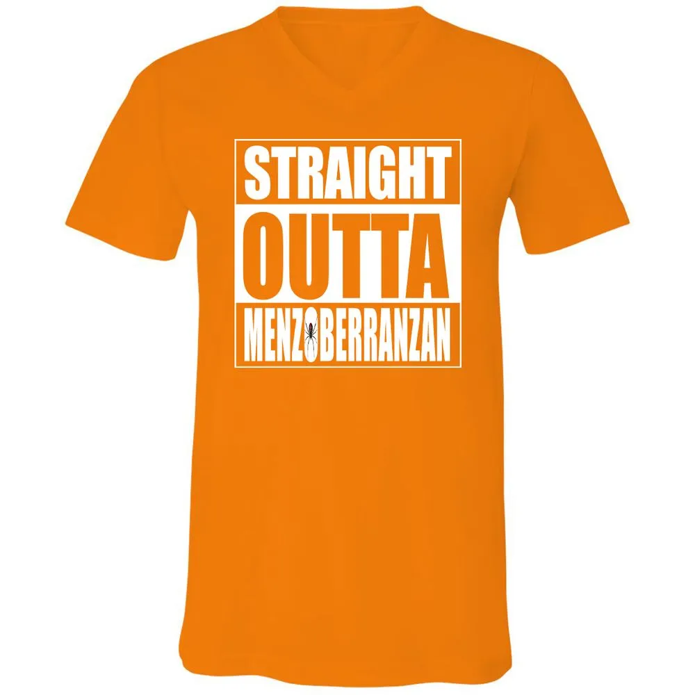 Straight Outta Menzoberranzan Unisex V-Neck T-Shirt - Orange - 11