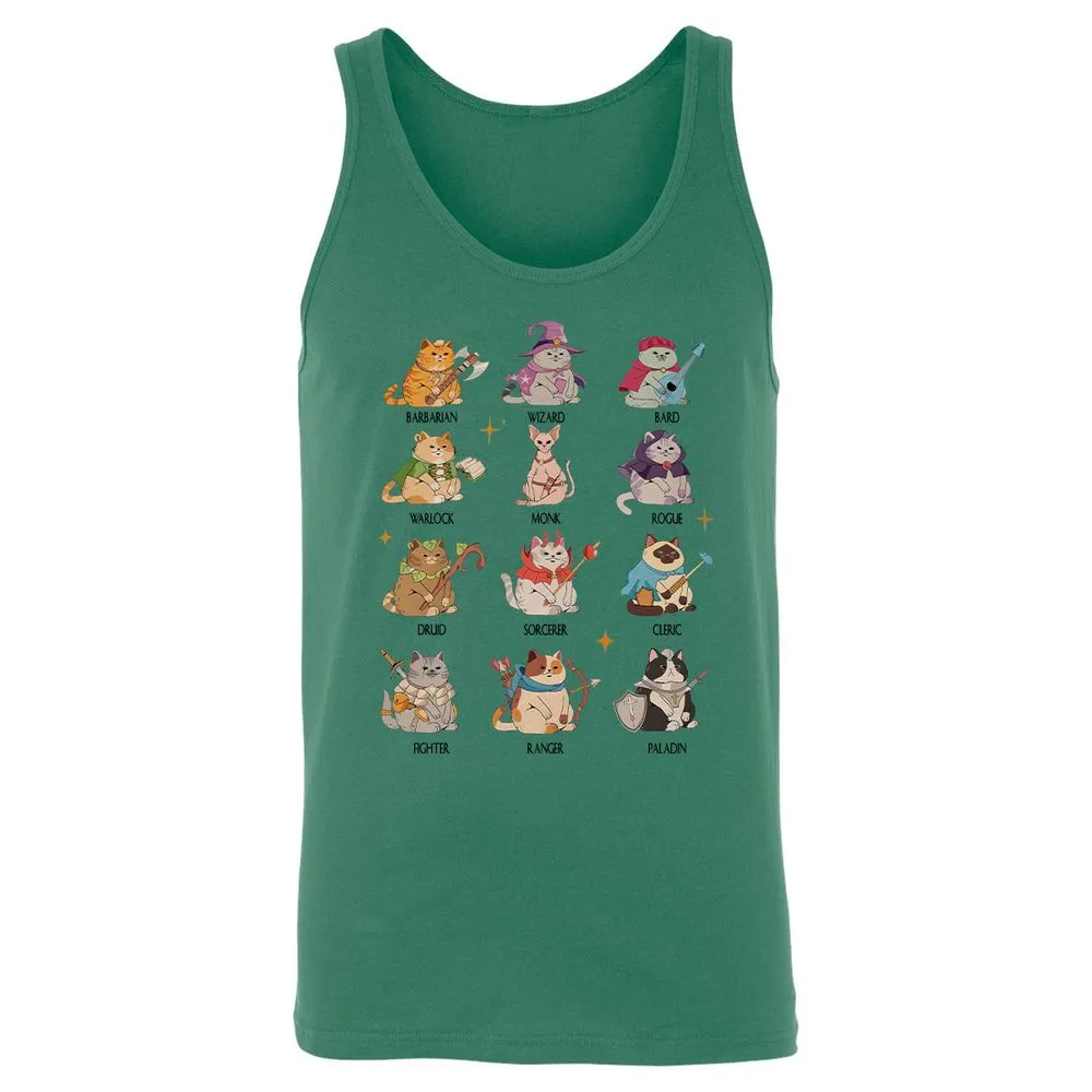 Dungeons And Cats Unisex Jersey Tank - Kelly - 9