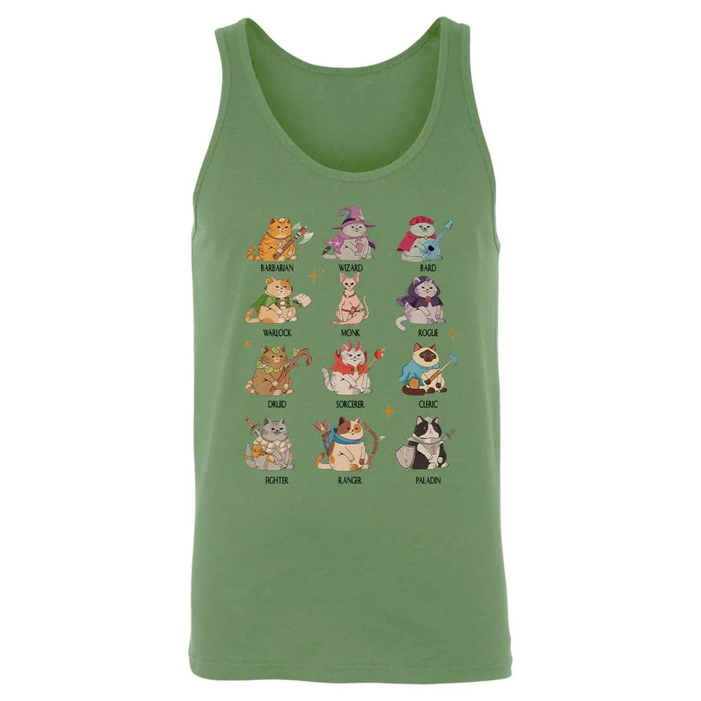 Dungeons And Cats Unisex Jersey Tank - Leaf - 10