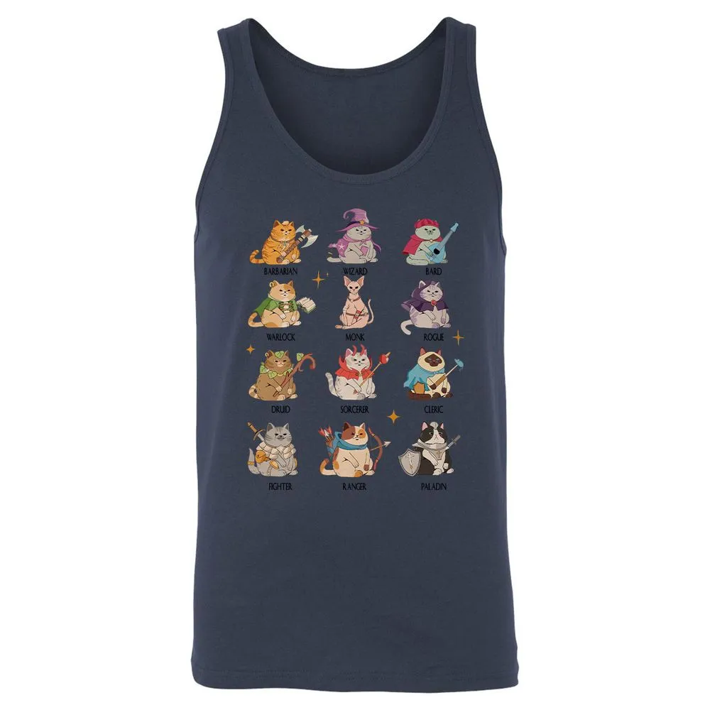 Dungeons And Cats Unisex Jersey Tank - Navy - 8
