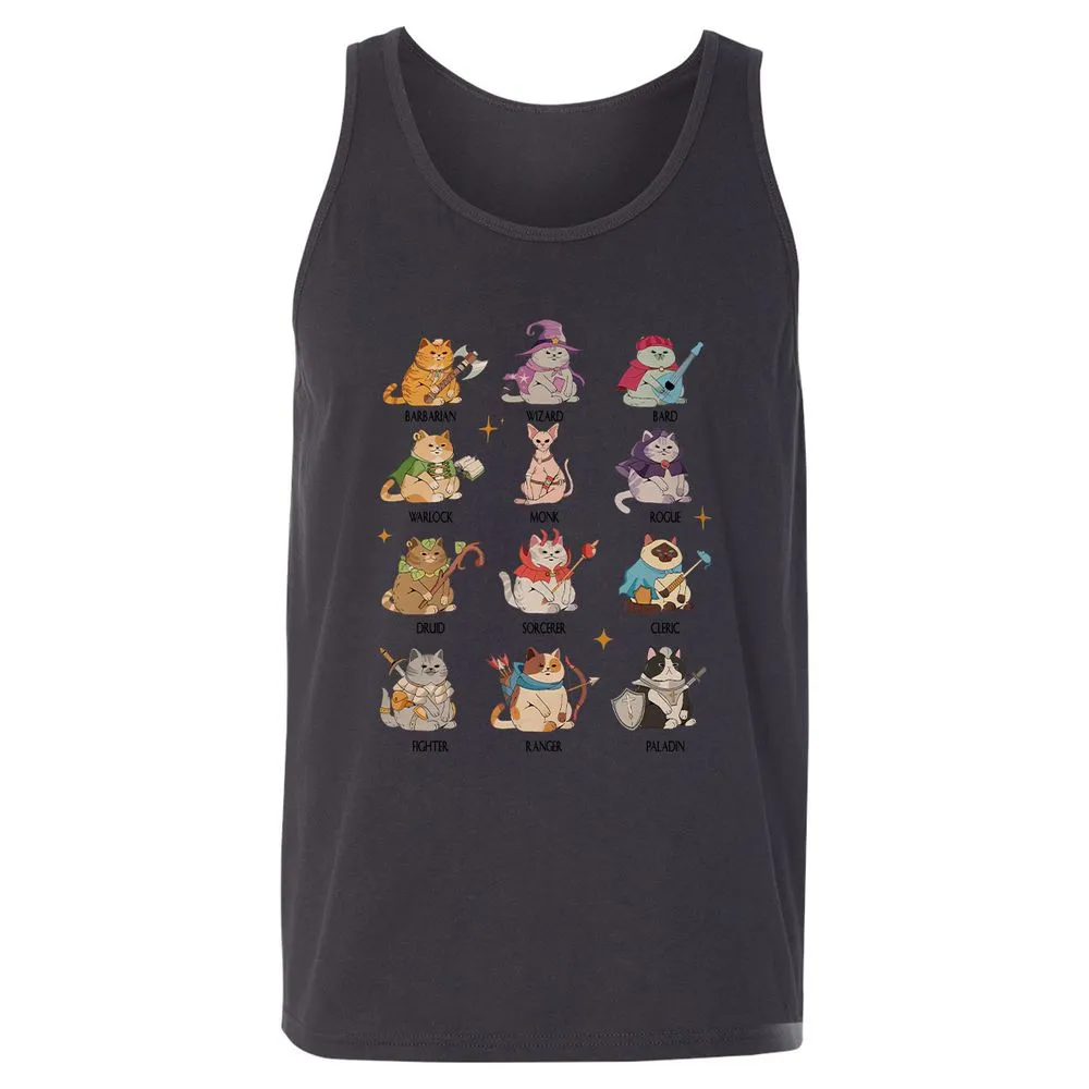Dungeons And Cats Unisex Jersey Tank - Dark Grey - 7