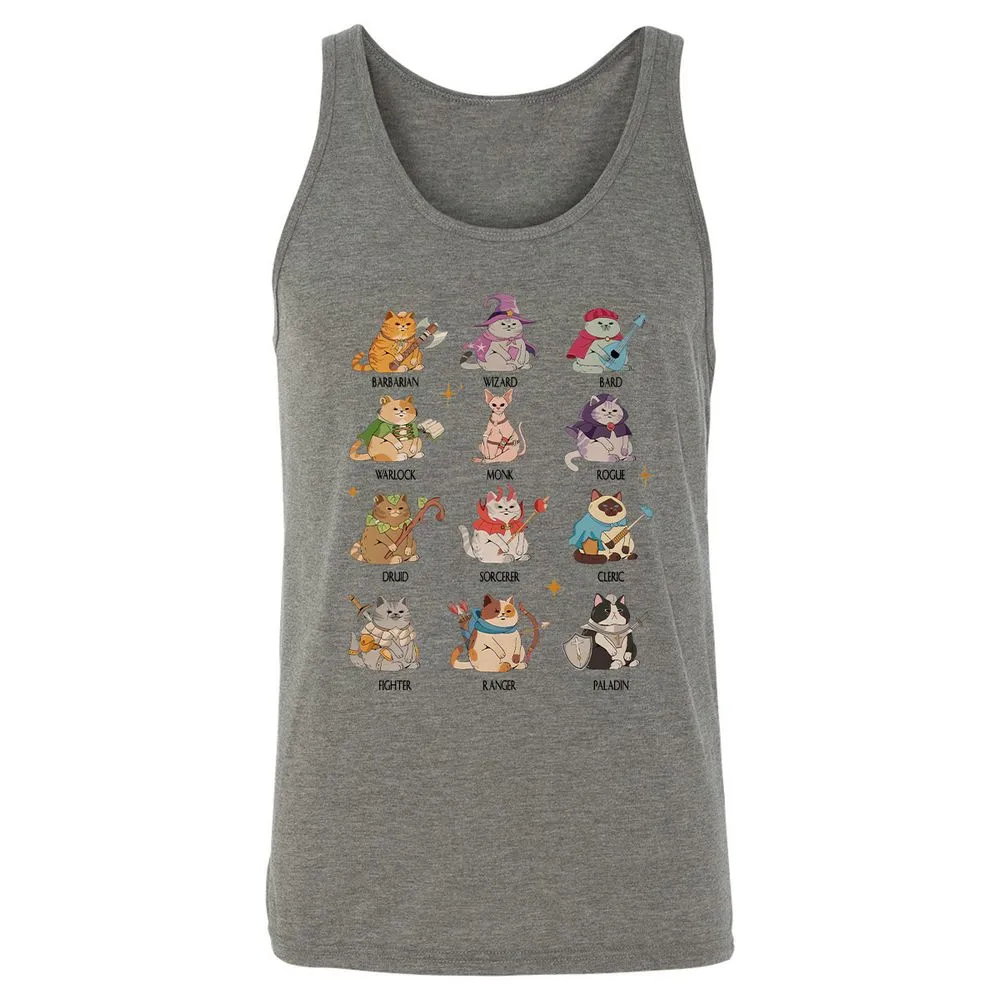 Dungeons And Cats Unisex Jersey Tank - Grey Triblend - 2