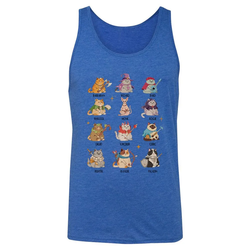 Dungeons And Cats Unisex Jersey Tank - True Royal Triblend - 12