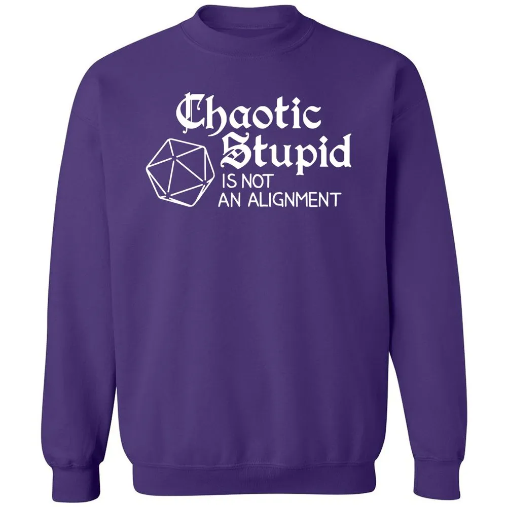 Chaotic Stupid Is Not An Alignment Classic Unisex Sweatshirt - Purple - 6