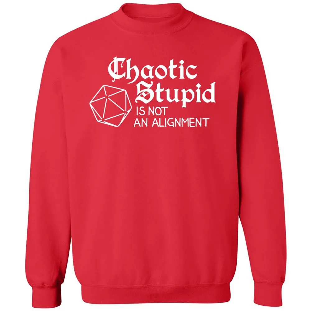 Chaotic Stupid Is Not An Alignment Classic Unisex Sweatshirt - Red - 5