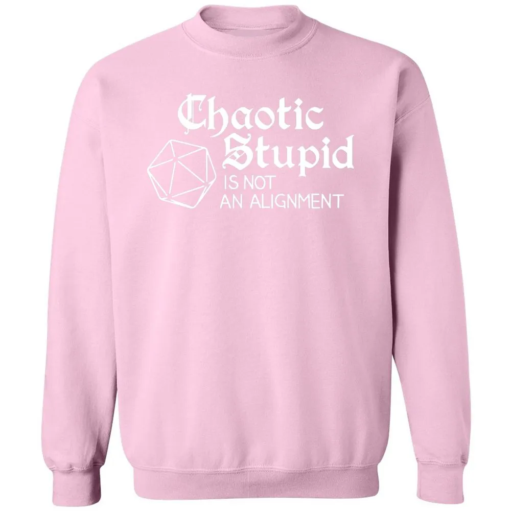 Chaotic Stupid Is Not An Alignment Classic Unisex Sweatshirt - Light Pink - 3