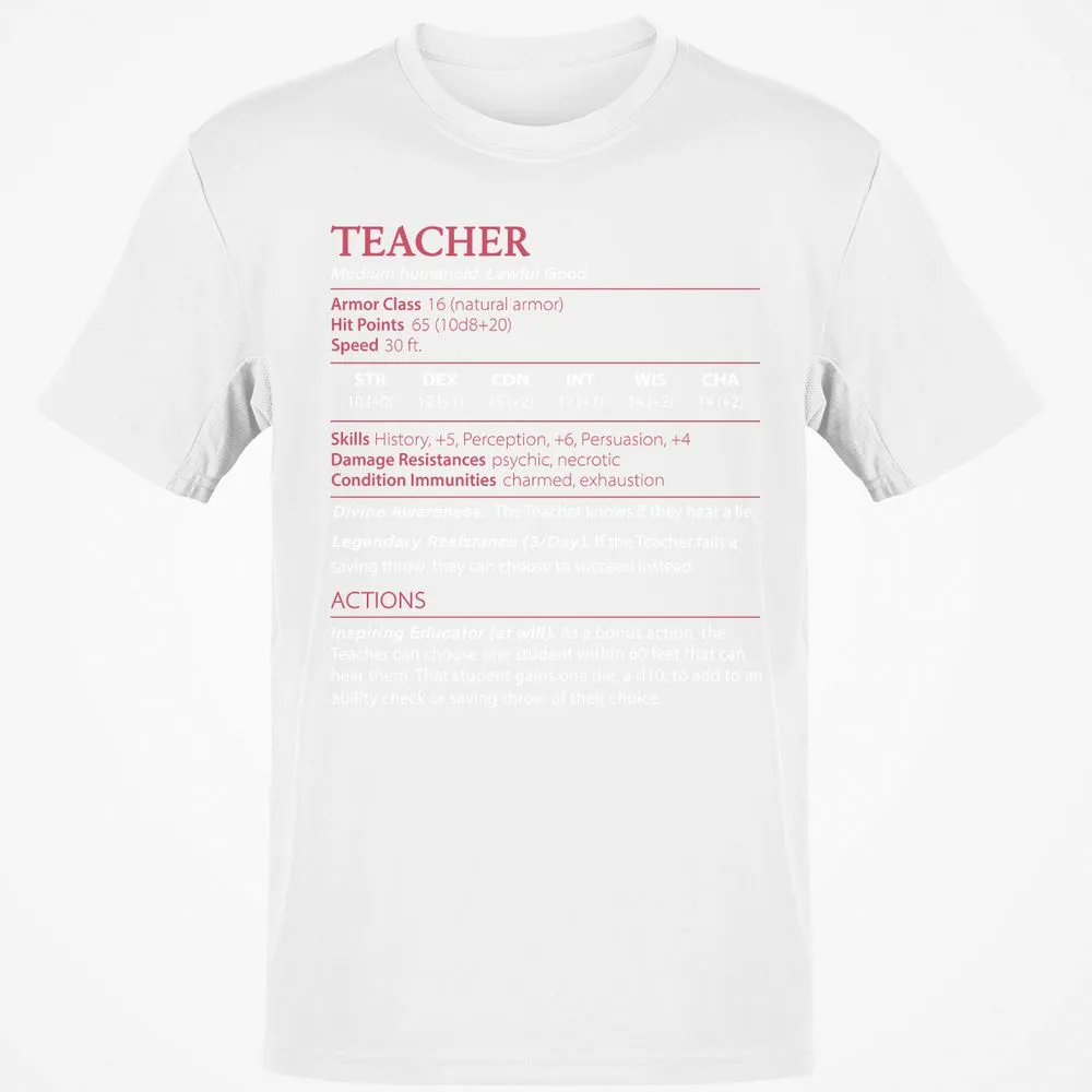 Teacher Classic Unisex T-Shirt - White - 12