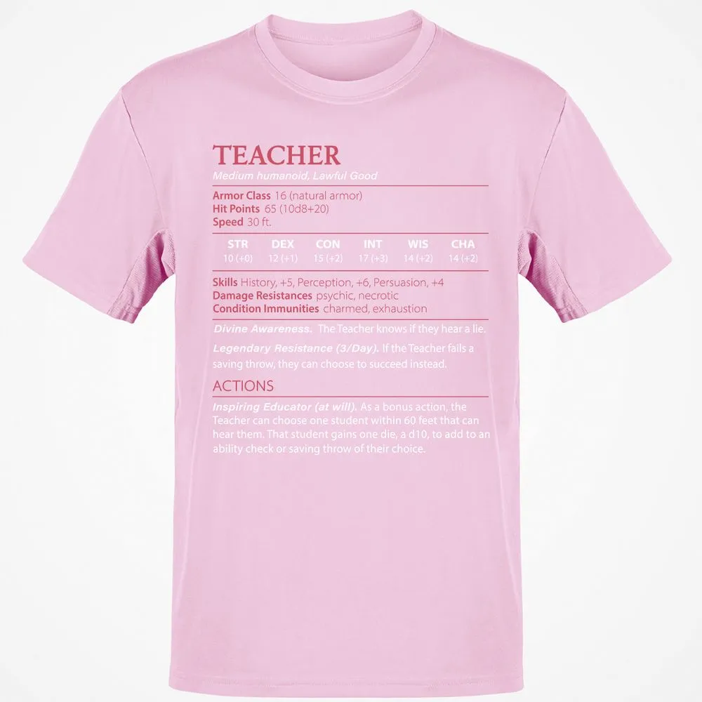 Teacher Classic Unisex T-Shirt - Light Pink - 5