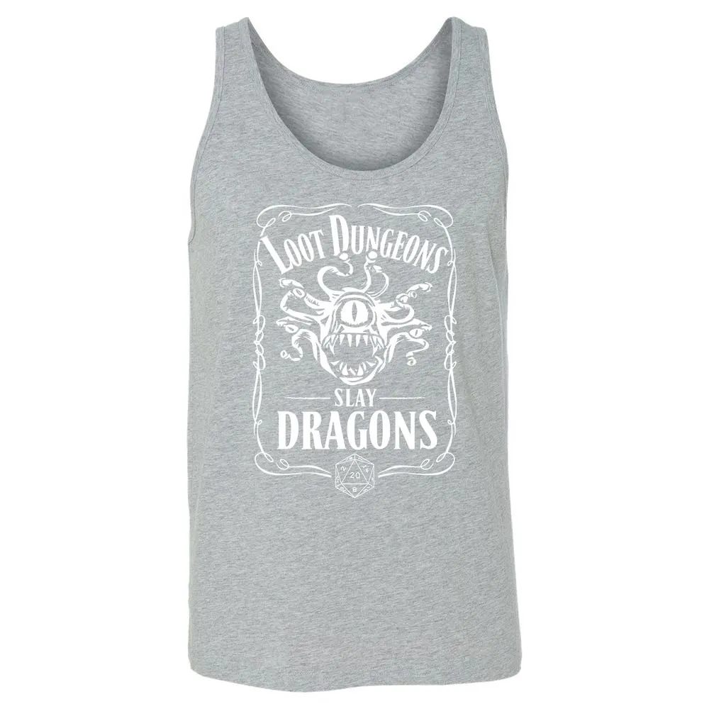 Loot Dungeon Slay Dragons Unisex Jersey Tank - Athletic Heather - 4