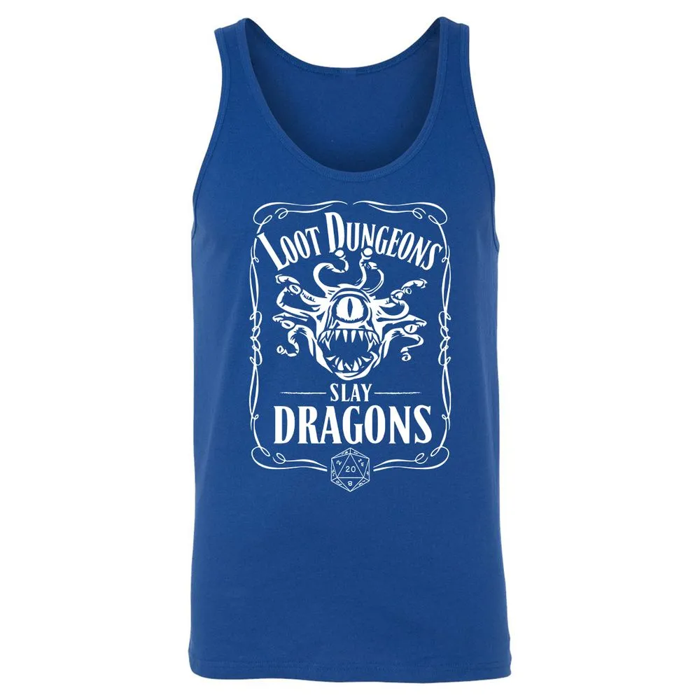 Loot Dungeon Slay Dragons Unisex Jersey Tank - True Royal - 13