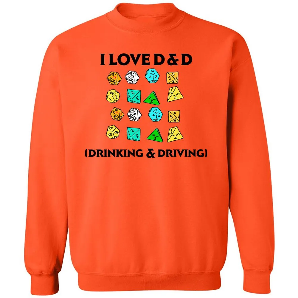 Drinking & Driving Classic Unisex Sweatshirt - Orange - 10