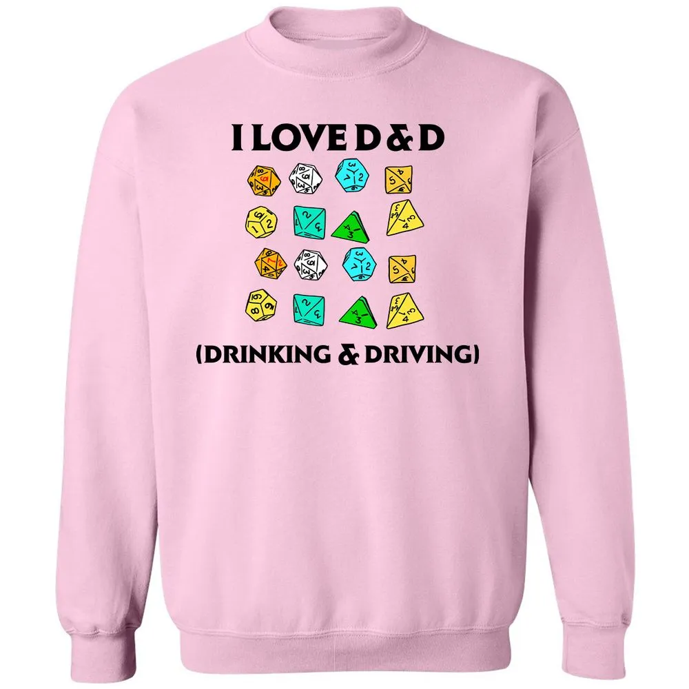 Drinking & Driving Classic Unisex Sweatshirt - Light Pink - 3