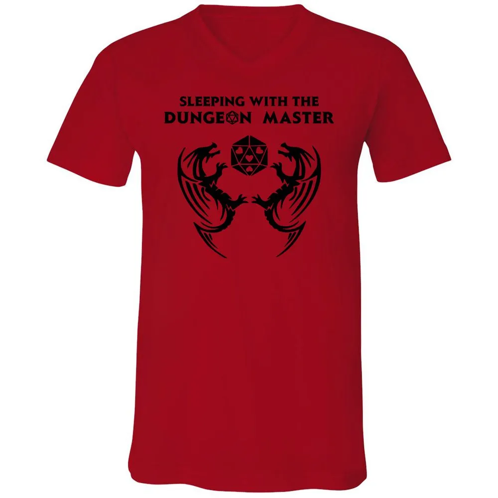 Sleeping With The DM Unisex V-Neck T-Shirt - Red - 3