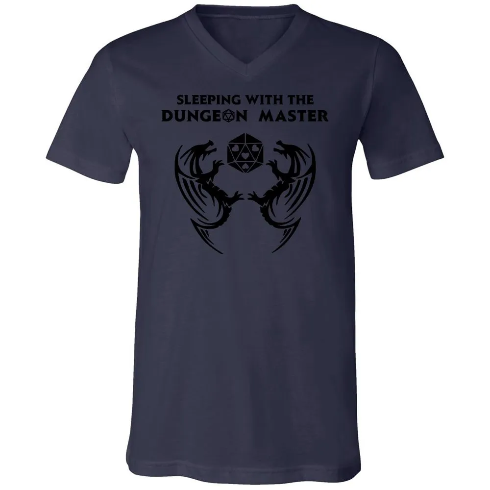 Sleeping With The DM Unisex V-Neck T-Shirt - Navy - 9