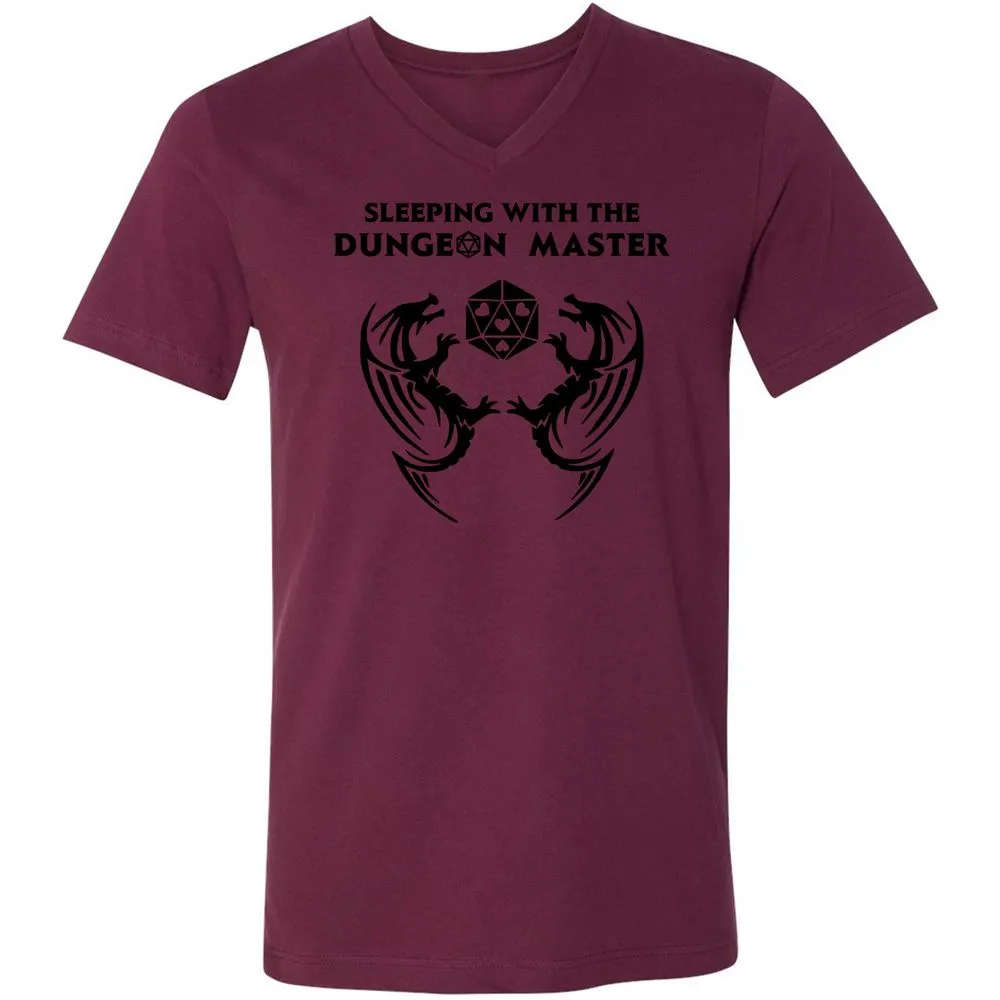 Sleeping With The DM Unisex V-Neck T-Shirt - Maroon - 6