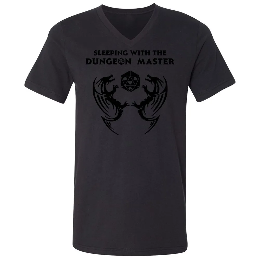 Sleeping With The DM Unisex V-Neck T-Shirt - Black - 16