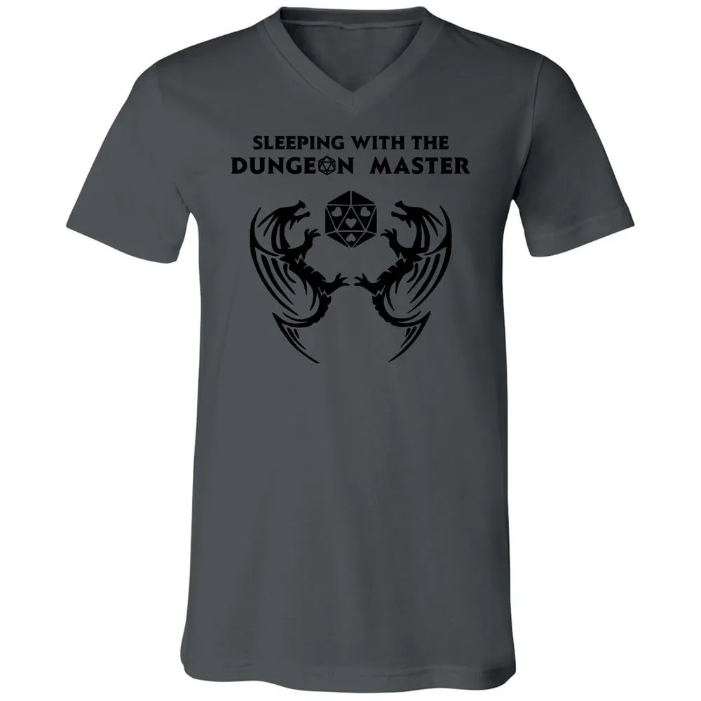 Sleeping With The DM Unisex V-Neck T-Shirt - Asphalt - 12
