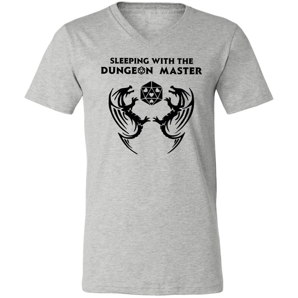 Sleeping With The DM Unisex V-Neck T-Shirt - Athletic Heather - 7