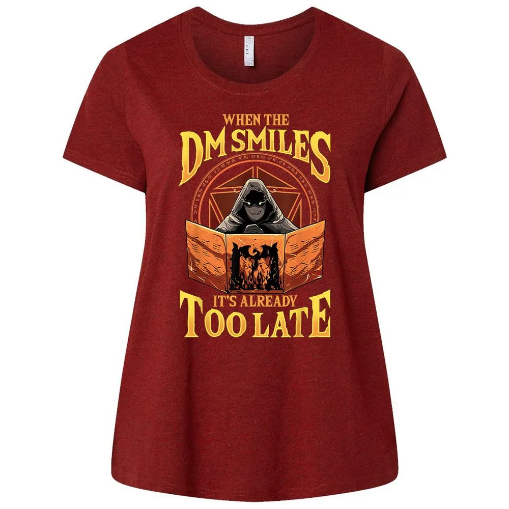 When The Dm Smiles Its Already Too Late Ladies Curvy Jersey - Cardinal - 10