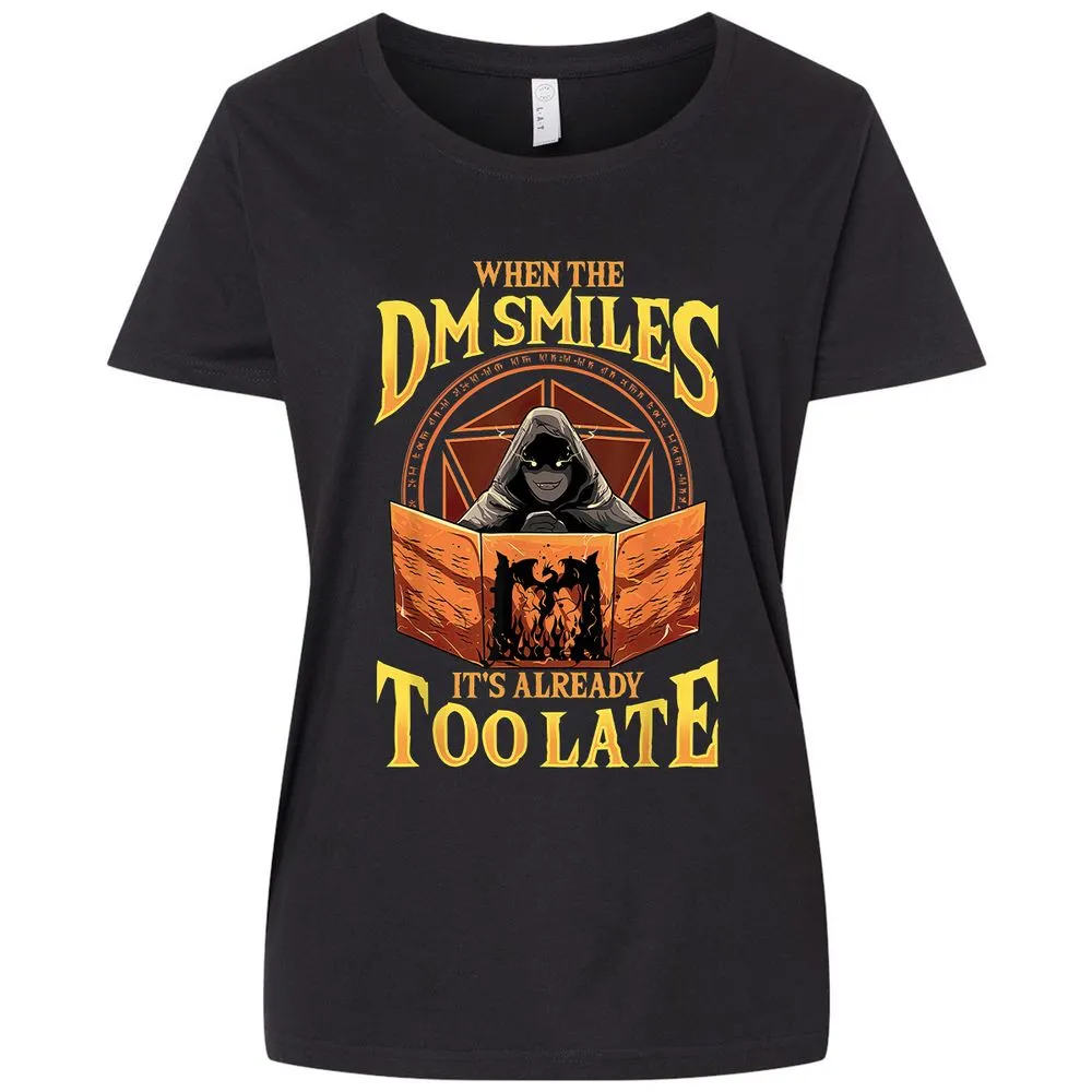 When The Dm Smiles Its Already Too Late Ladies Curvy Jersey - Blended Black - 1