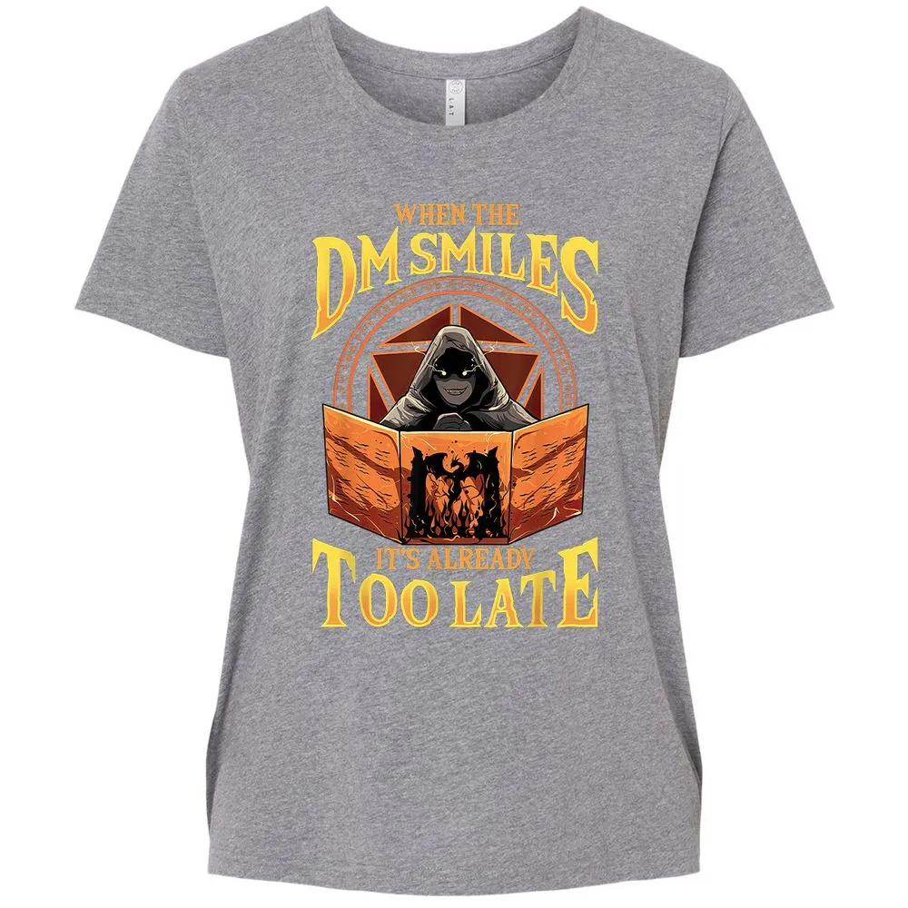 When The Dm Smiles Its Already Too Late Ladies Curvy Jersey - Granite Heather - 9