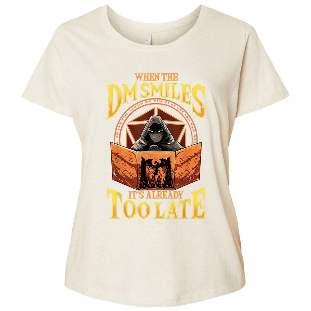 When The Dm Smiles Its Already Too Late Ladies Curvy Jersey - Natural Heather - 8