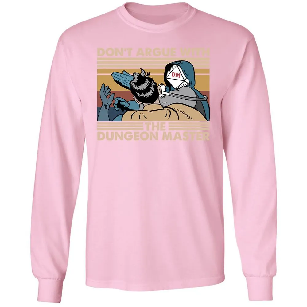 Don't Argue With The DM Long Sleeve T-Shirt - Light Pink - 3