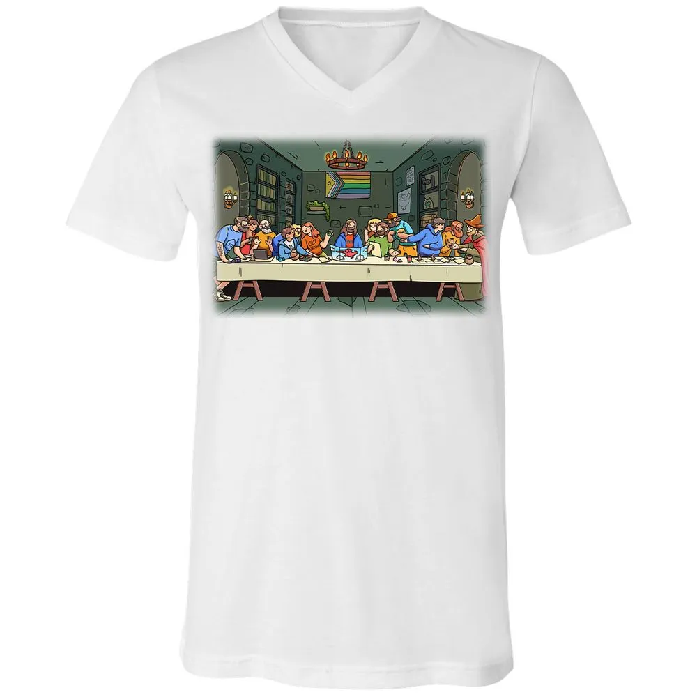 DnD Characters Pride Themed The Last Supper Shirt Unisex V-Neck T-Shirt - White - 5