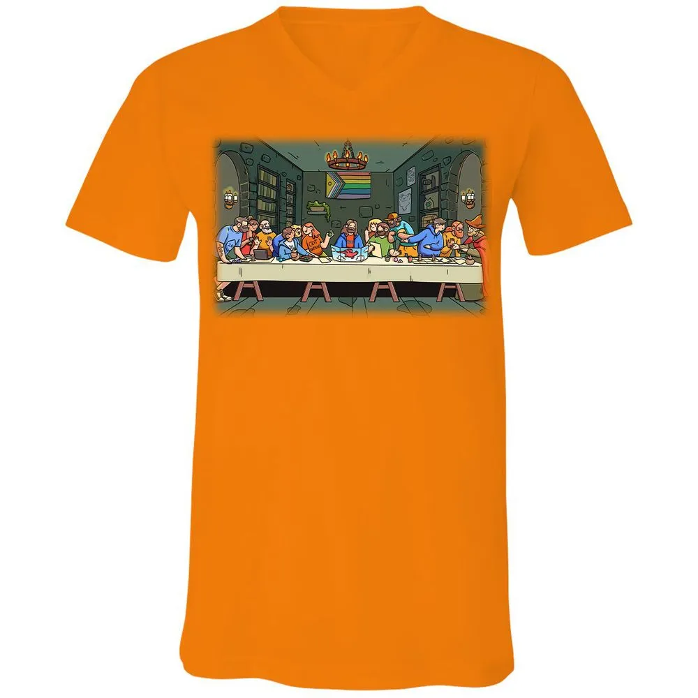 DnD Characters Pride Themed The Last Supper Shirt Unisex V-Neck T-Shirt - Orange - 11