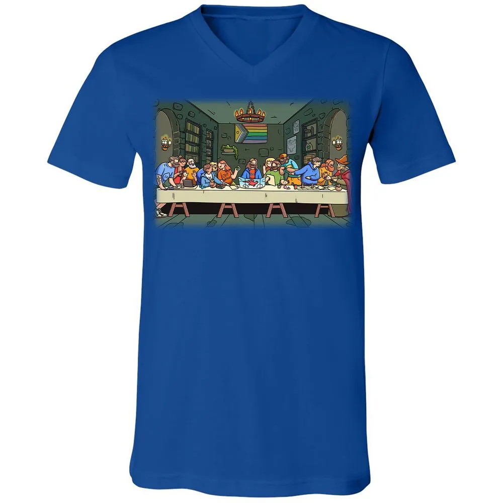 DnD Characters Pride Themed The Last Supper Shirt Unisex V-Neck T-Shirt - True Royal - 4