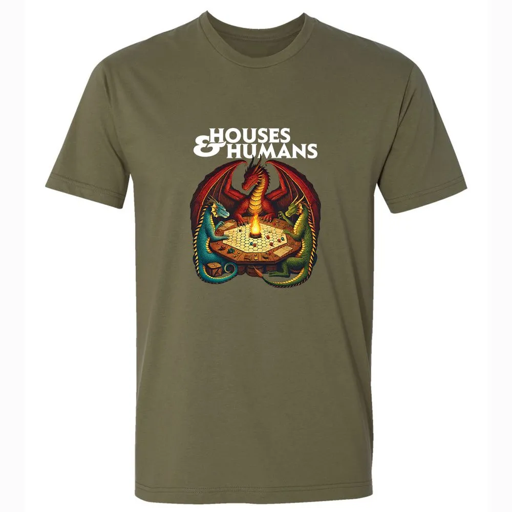Houses & Humans Premium Unisex T-Shirt - Military Green - 5