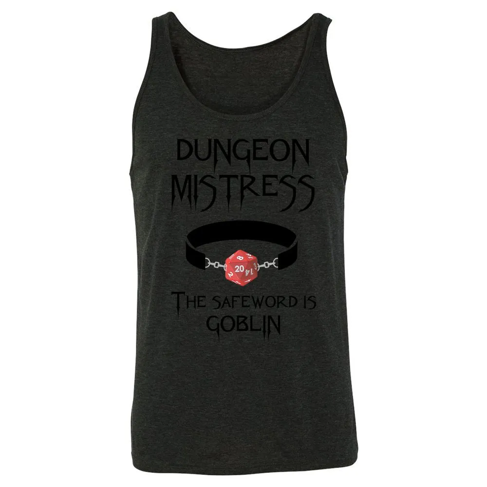Dungeon Mistress Unisex Jersey Tank - Charcoal Black Triblend - 5
