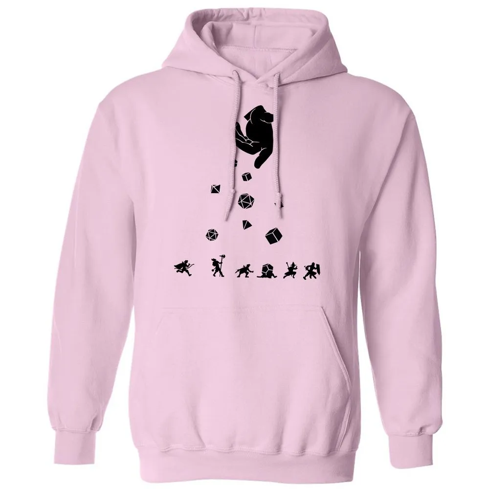 Rocks Fall, Everyone Dice Classic Unisex Hoodie - Light Pink - 3