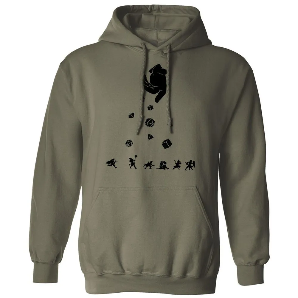 Rocks Fall, Everyone Dice Classic Unisex Hoodie - Military Green - 4