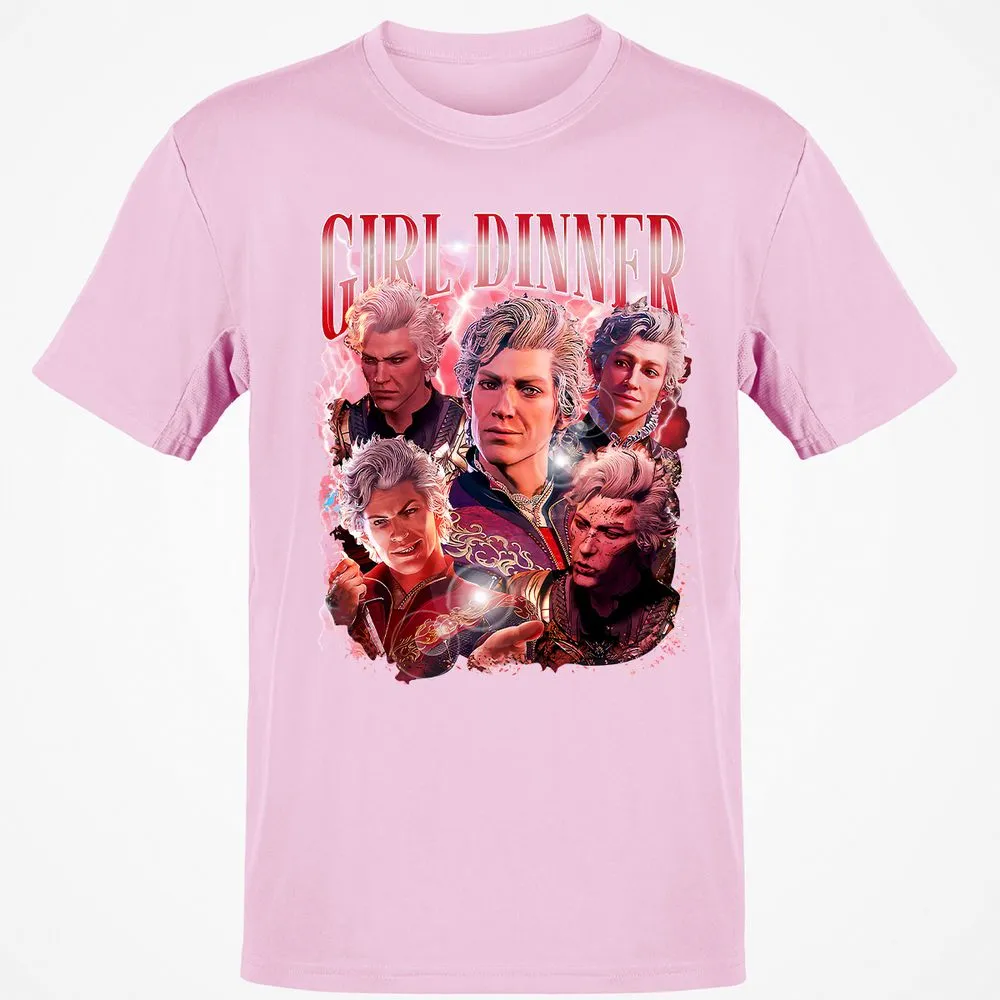 Astarion Girl Dinner Classic Unisex T-Shirt - Light Pink - 5