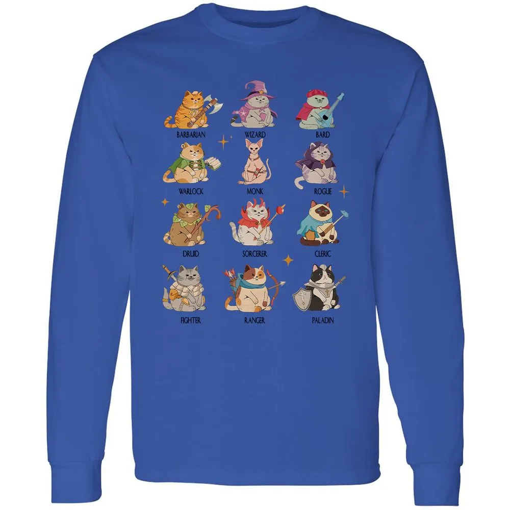 Dungeons And Cats Long Sleeve T-Shirt - Royal - 4