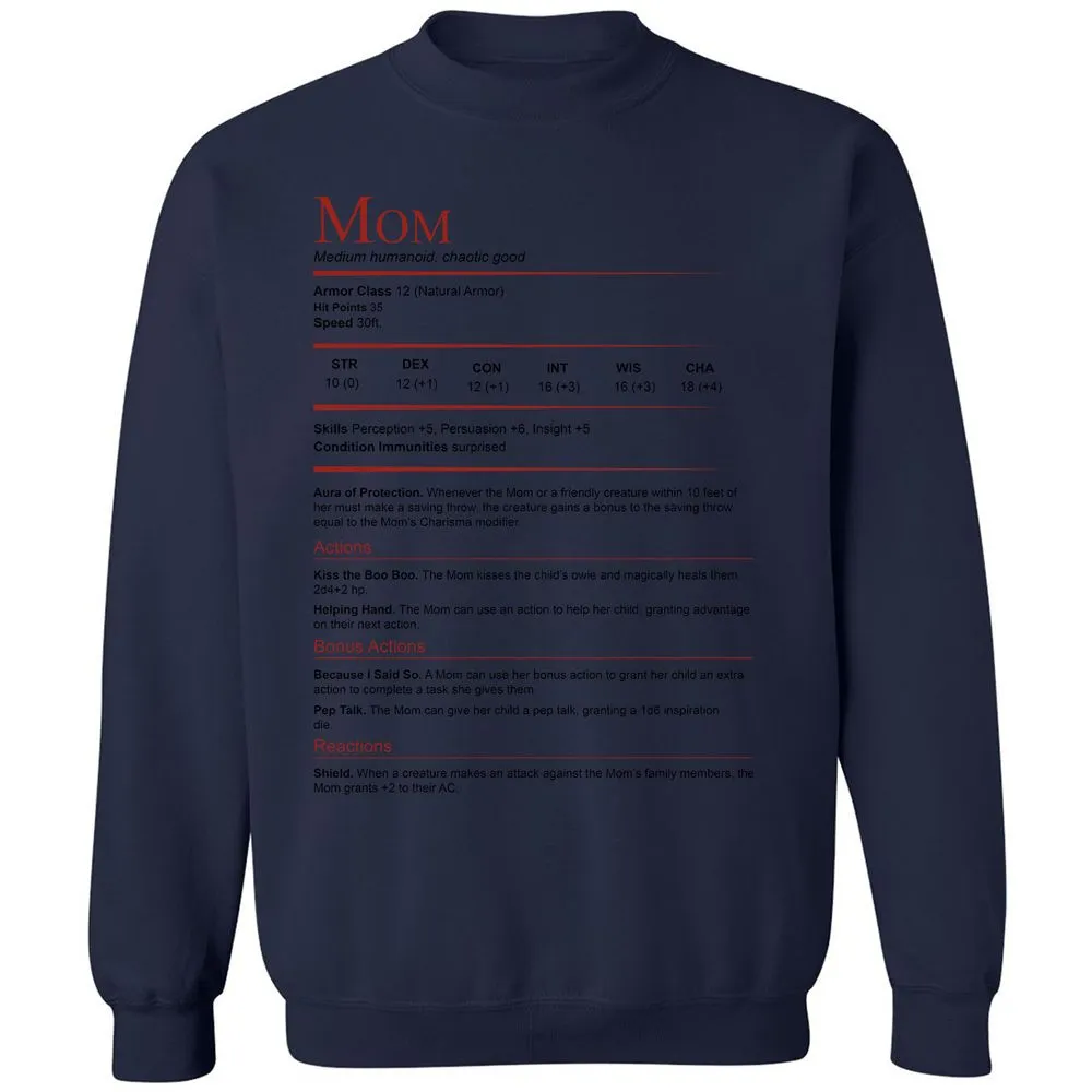 Mom Stats Classic Unisex Sweatshirt - Navy - 8