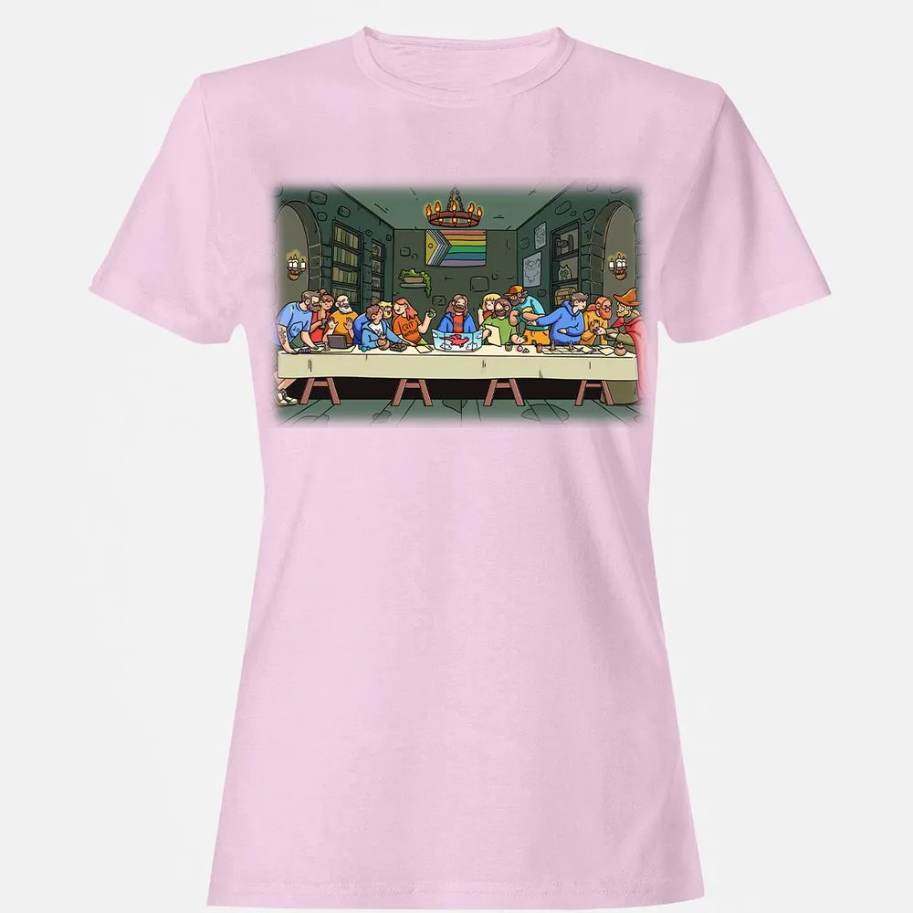 DnD Characters Pride Themed The Last Supper Shirt Women's T-Shirt - Light Pink - 9