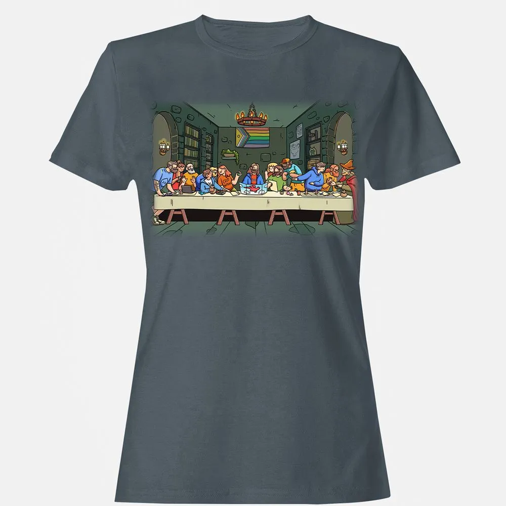 DnD Characters Pride Themed The Last Supper Shirt Women's T-Shirt - Charcoal - 3