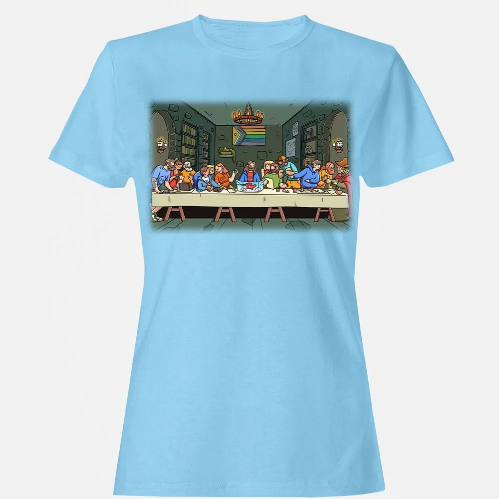 DnD Characters Pride Themed The Last Supper Shirt Women's T-Shirt - Light Blue - 8